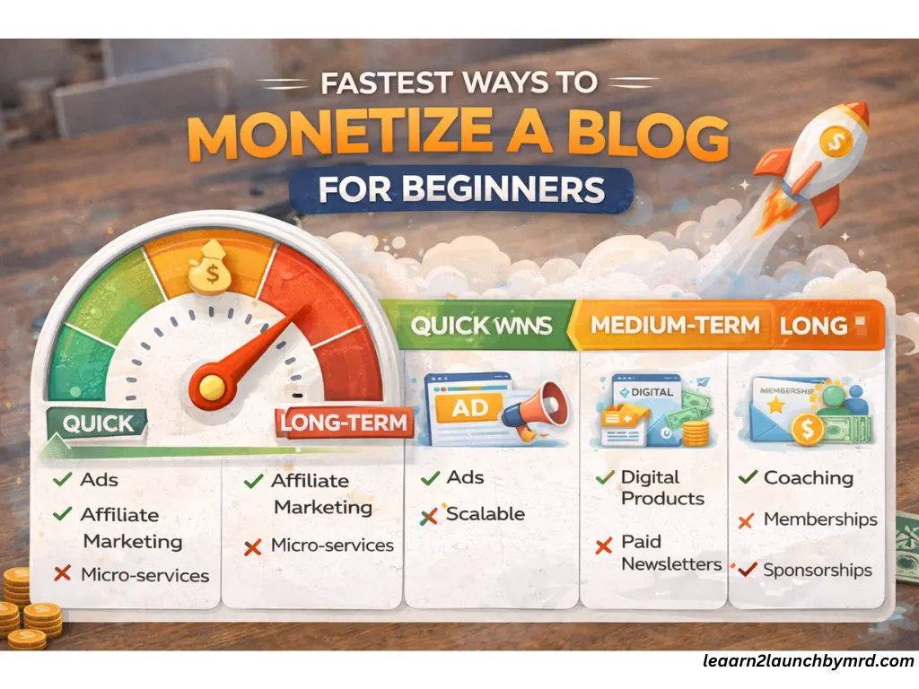 Fastest ways to monetize a blog for beginners