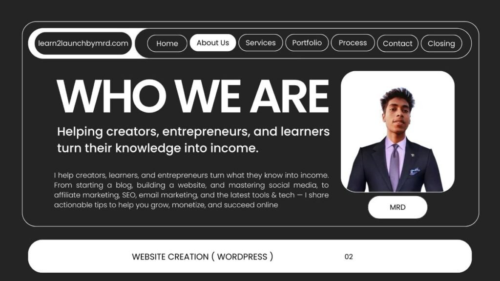 create a word press website