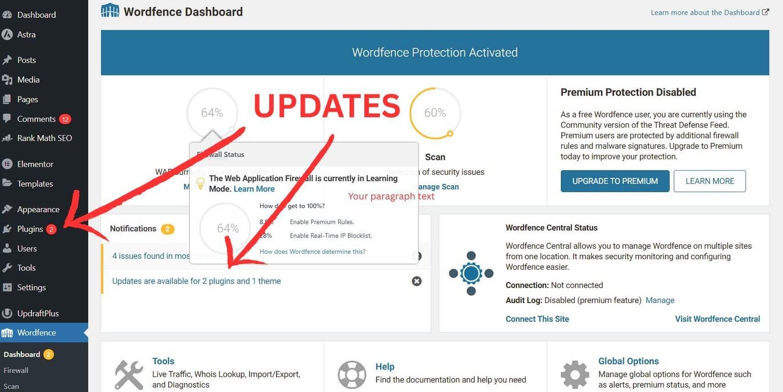 WordPress speed optimization mistakes beginners make - not updating plugins , themes