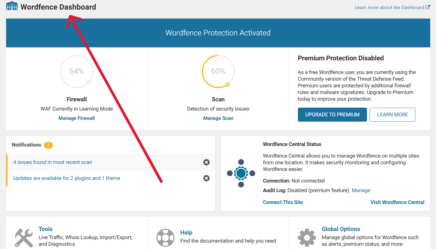 WordPress website security - WordFence