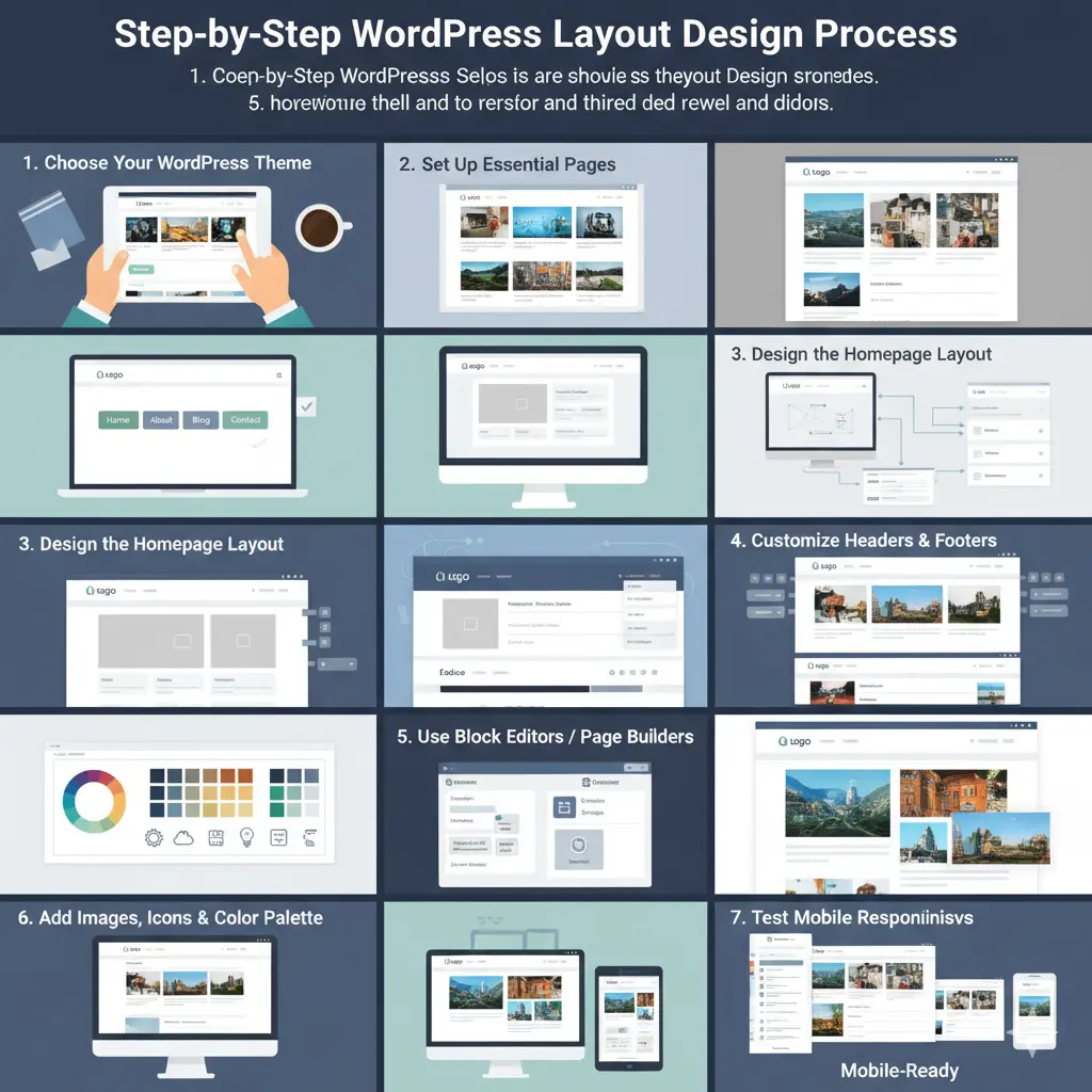 step by step wordpess layout design process