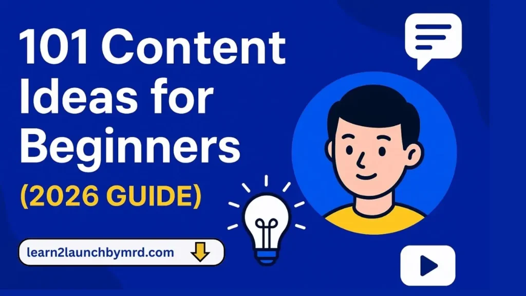 101 content ideas for beginners