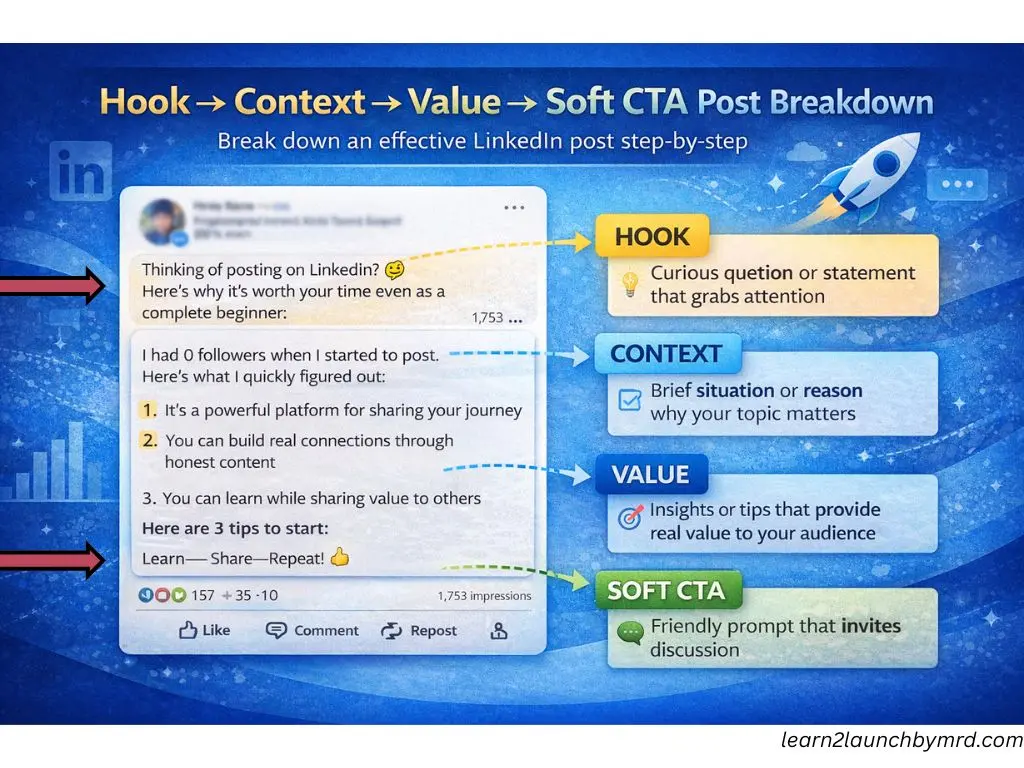 LinkedIn posting strategy for beginners