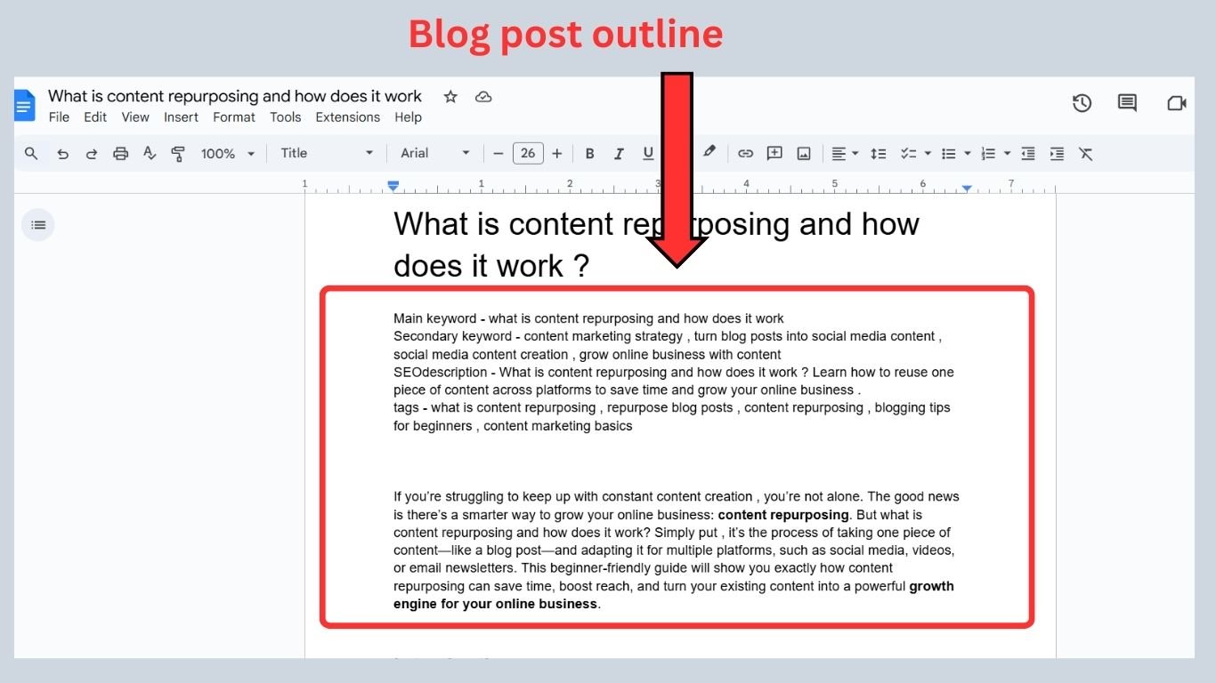 break blog post into smaller parts - content marketing strategy