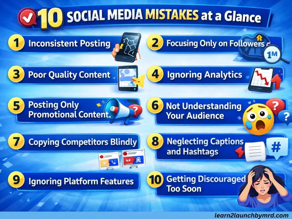 10 social media mistakes beginners must avoid