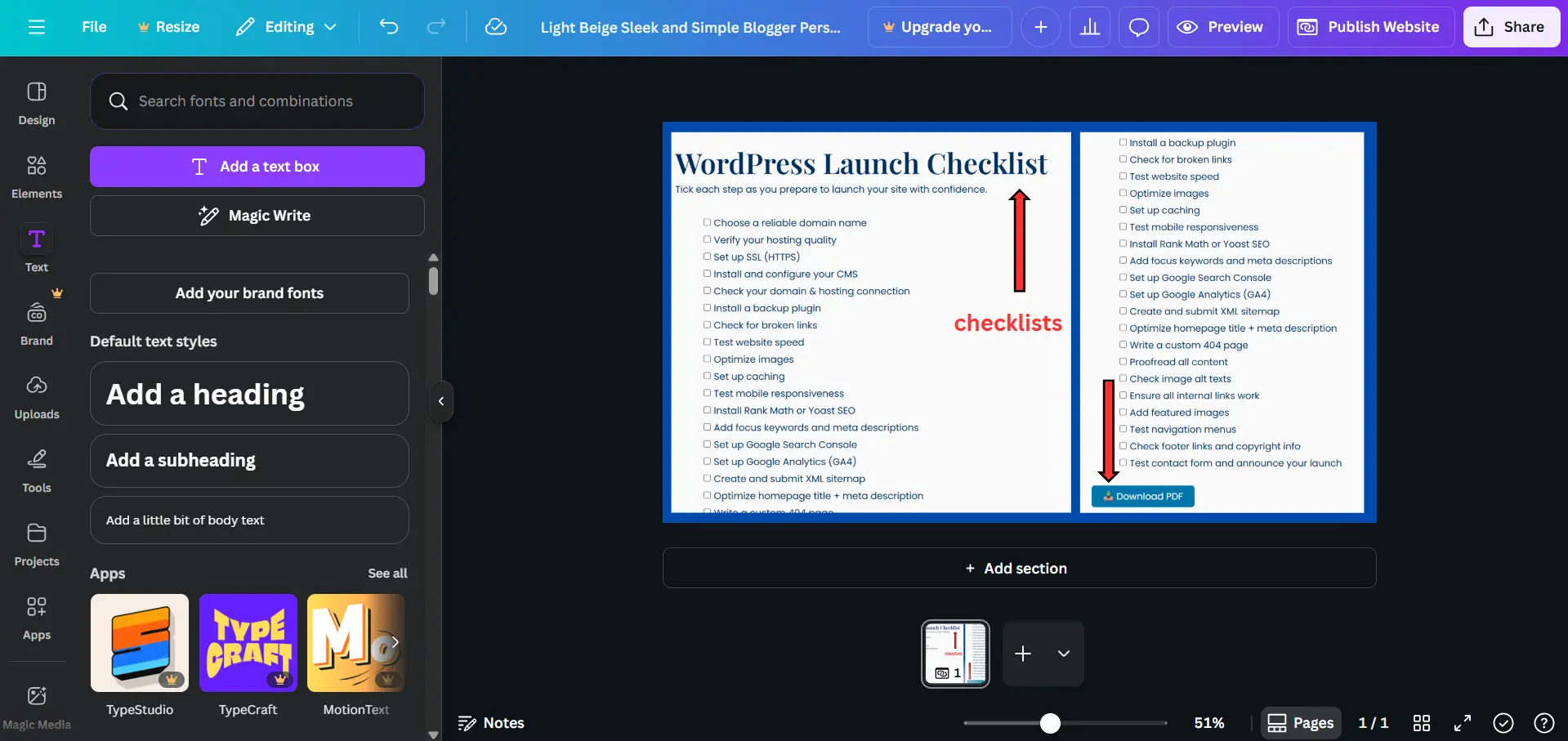 how to collect emails from social media traffic - design lead magnets - Canva