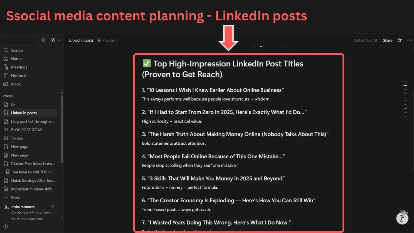how to improve social media engagement - content plan - LinkedIn