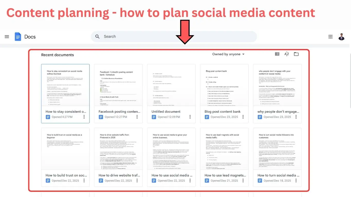 how to plan social media content easily