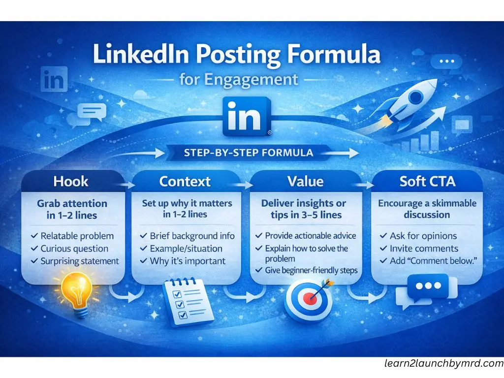 how to post on LinkedIn for online business beginners