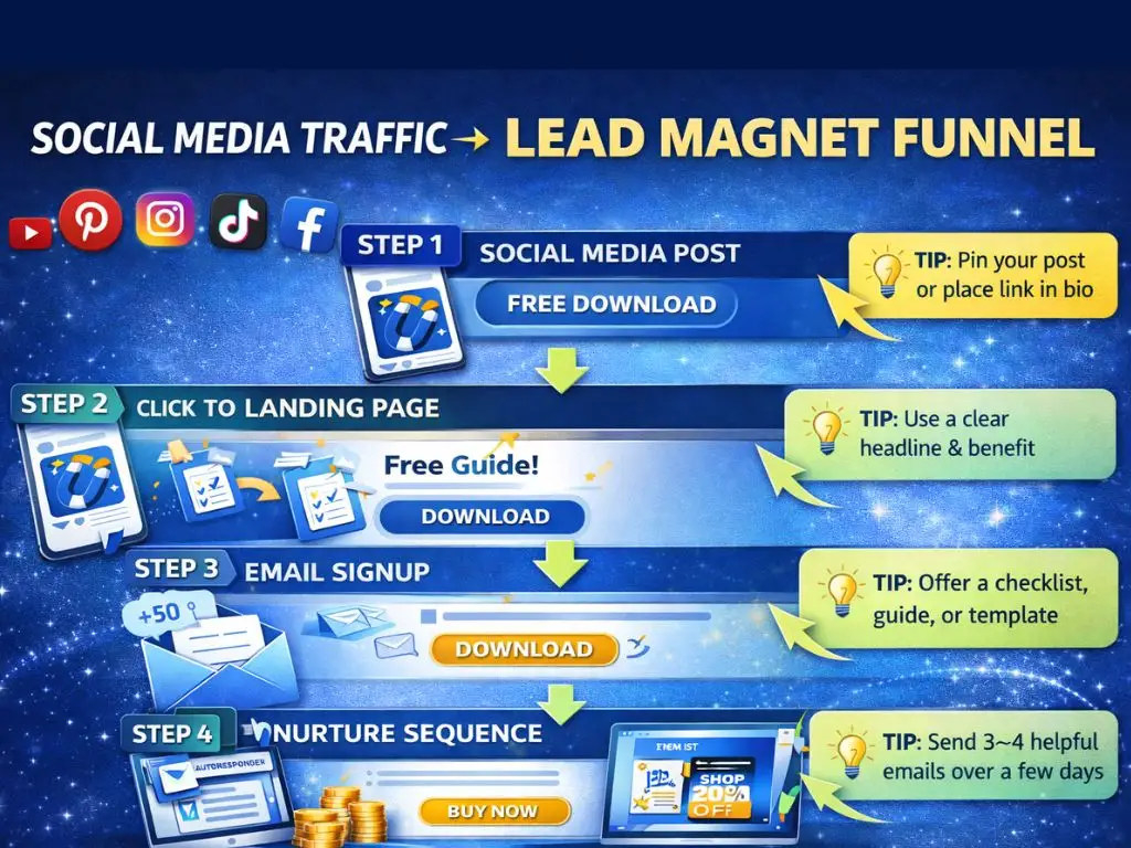 how to use lead magnets with social media traffic