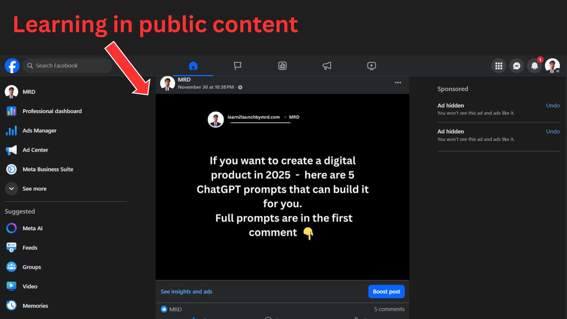 social media trust building strategies - learning in public content