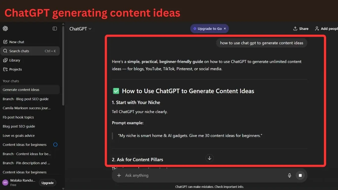 viral content ideas 2026 - chatGPT generated content ideas