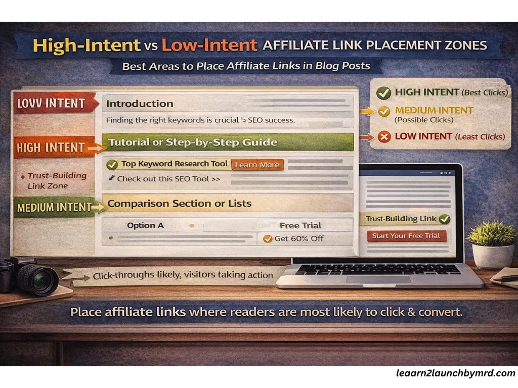 affiliate link placement for bloggers