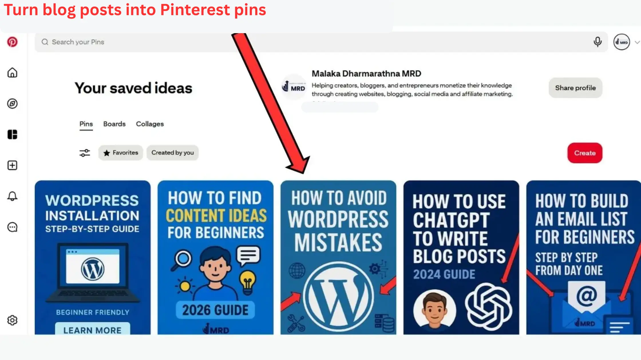 beginner blogging strategy - turn blog posts into Pinterest Pins