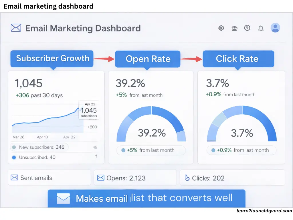 blog monetization mistakes for beginners - not building an email list