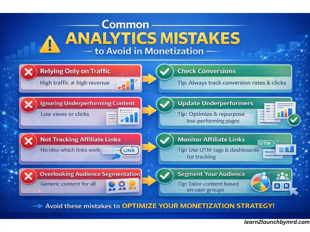 content monetization analytics - mistakes must avoid