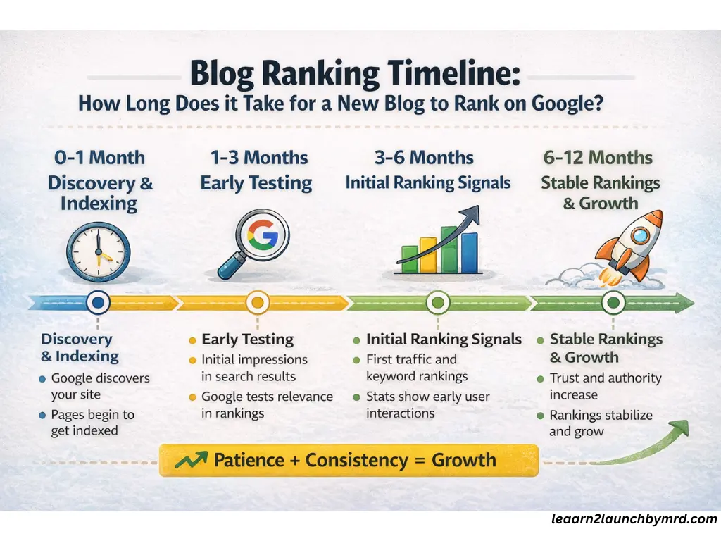 how long does it take for a new blog to rank on Google