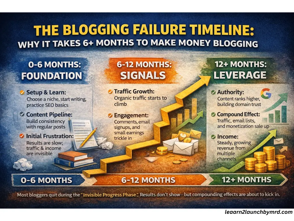 how long it takes to make money blogging