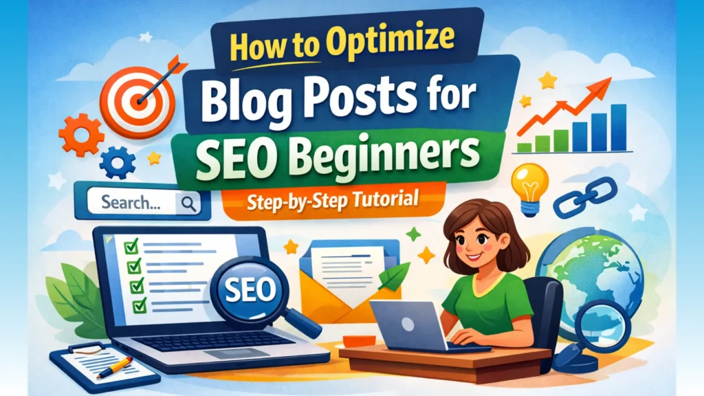 how to optimize blog posts for seo beginners featured image