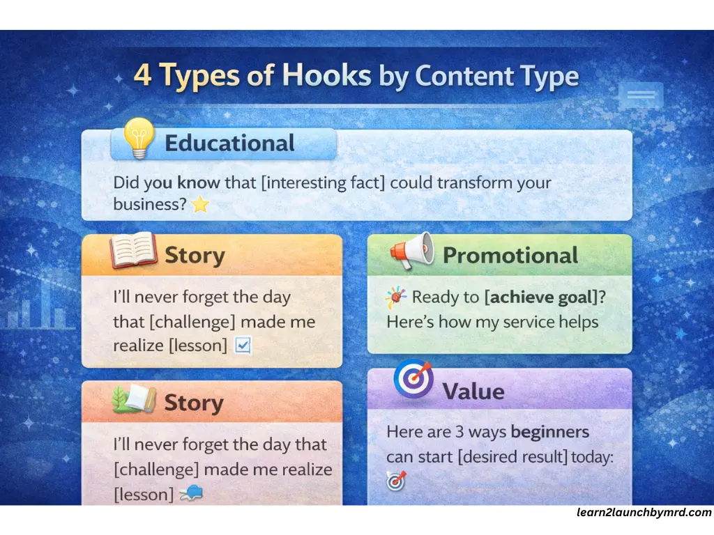 what is a hook in social media content - types of hook
