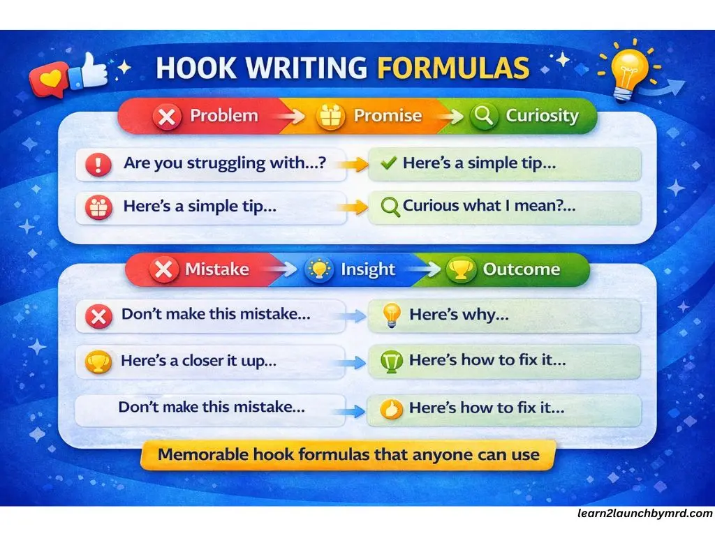 what makes a good social media hook - hook writing formula