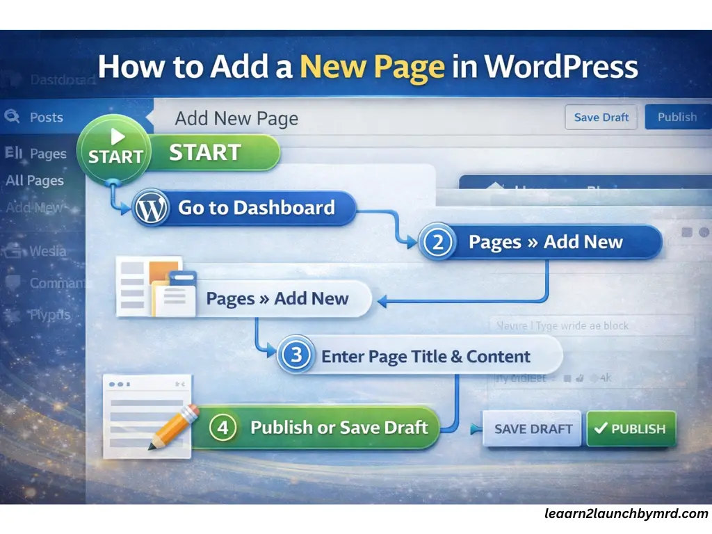 How to add a new page in WordPress