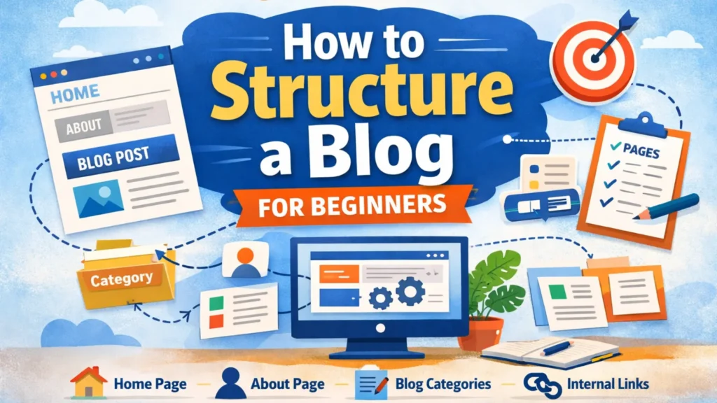 How to structure a blog for beginners - featured image
