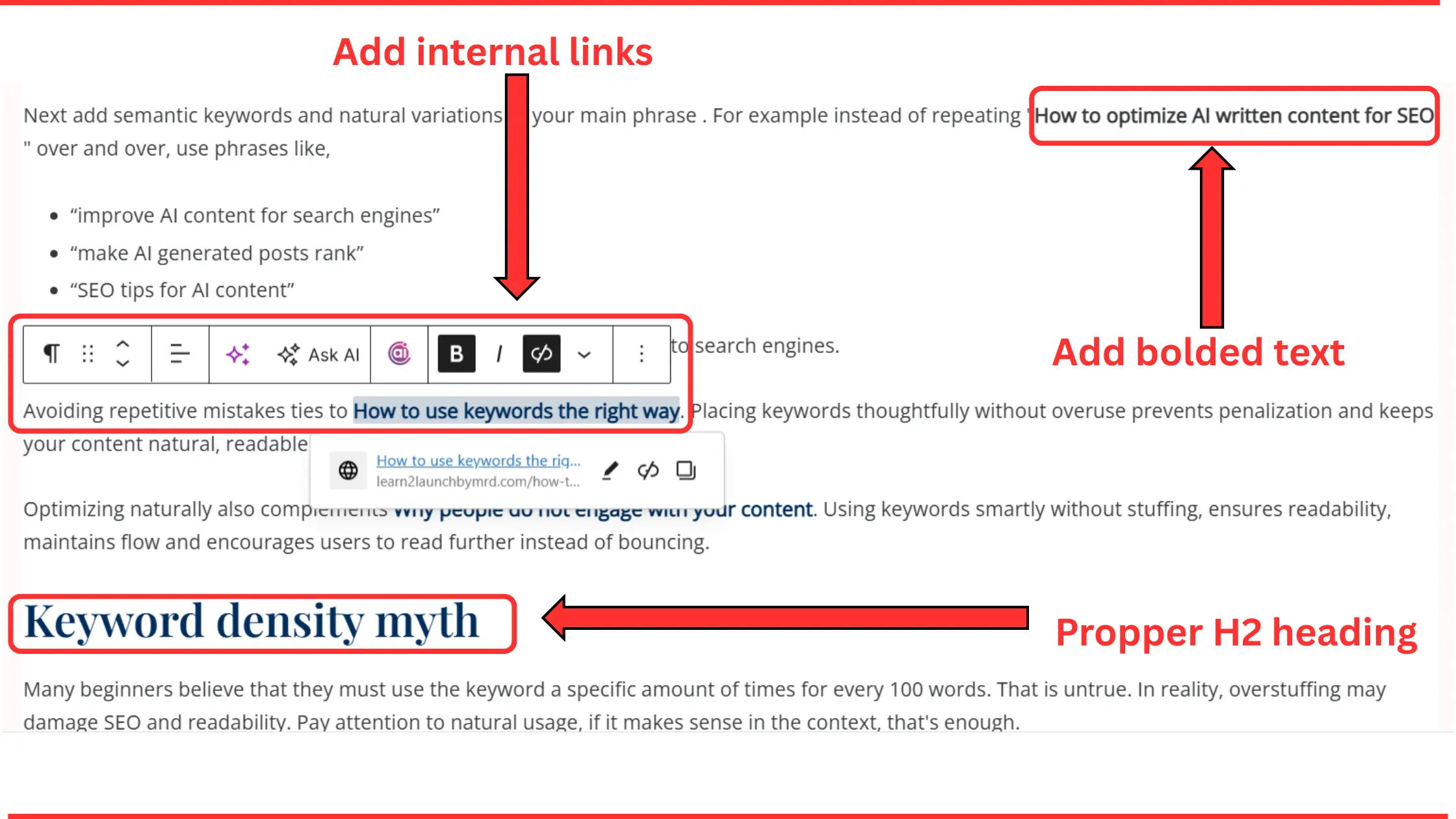 editing ChatGPT content for SEO