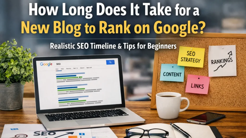 how long does it take for a new blog to rank on Google - featured image