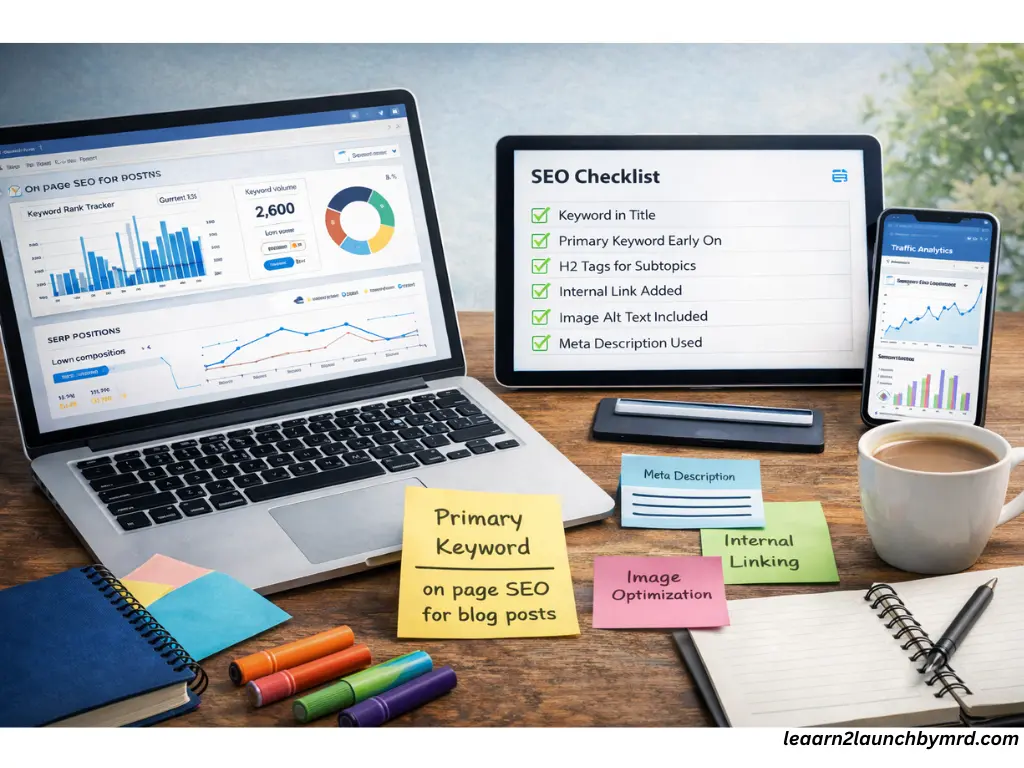 what is on page SEO in blogging - quick checklist