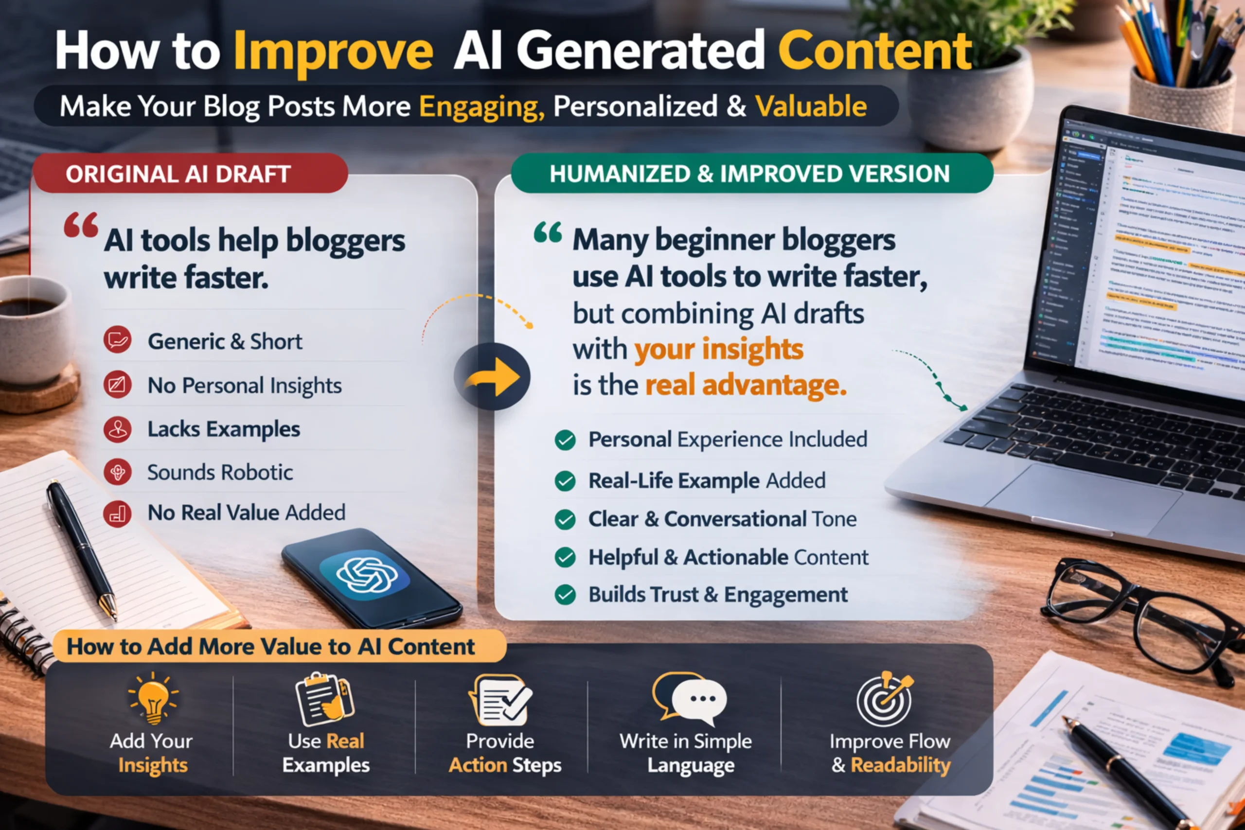 How to humanize AI blog posts