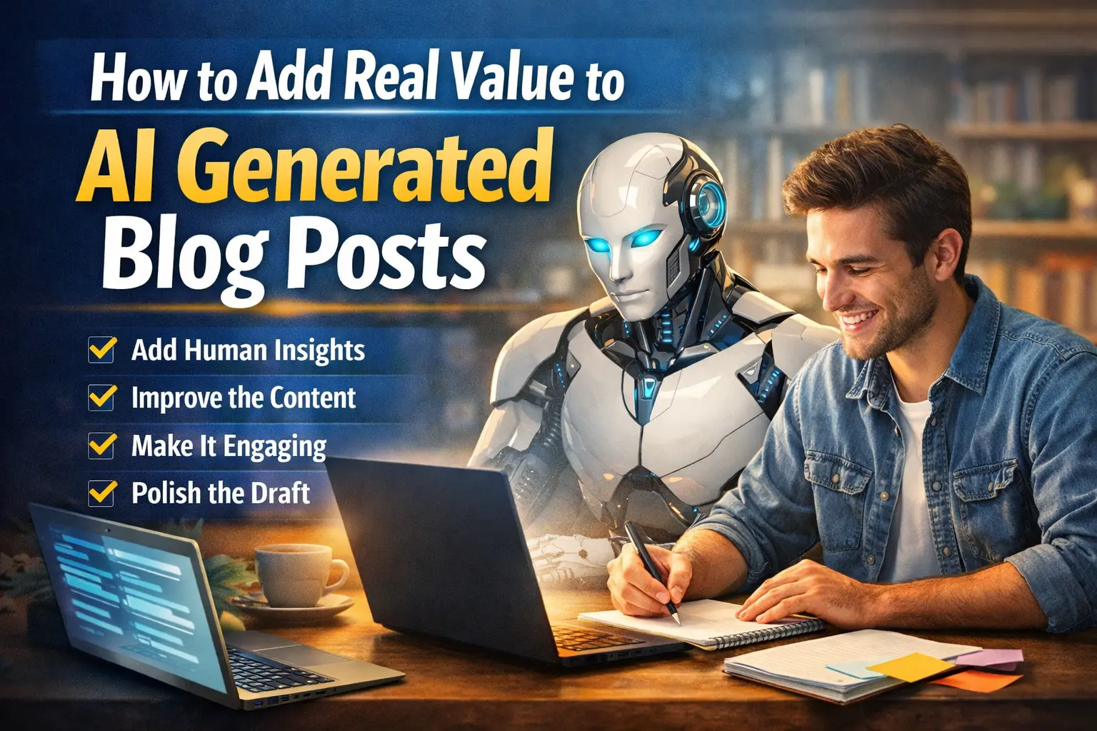 how to add value to AI generated blog posts - featured image