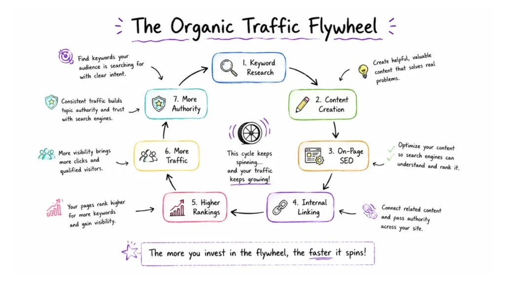 The Beginner SEO Flywheel
