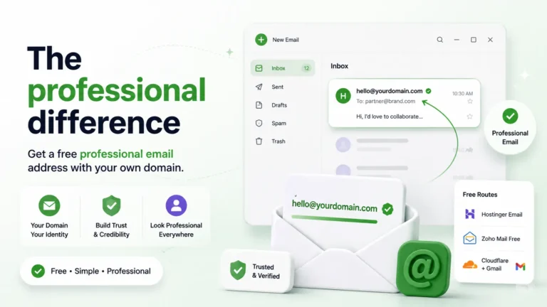 How to get a free professional email address with your own domain – Budget options in 2026