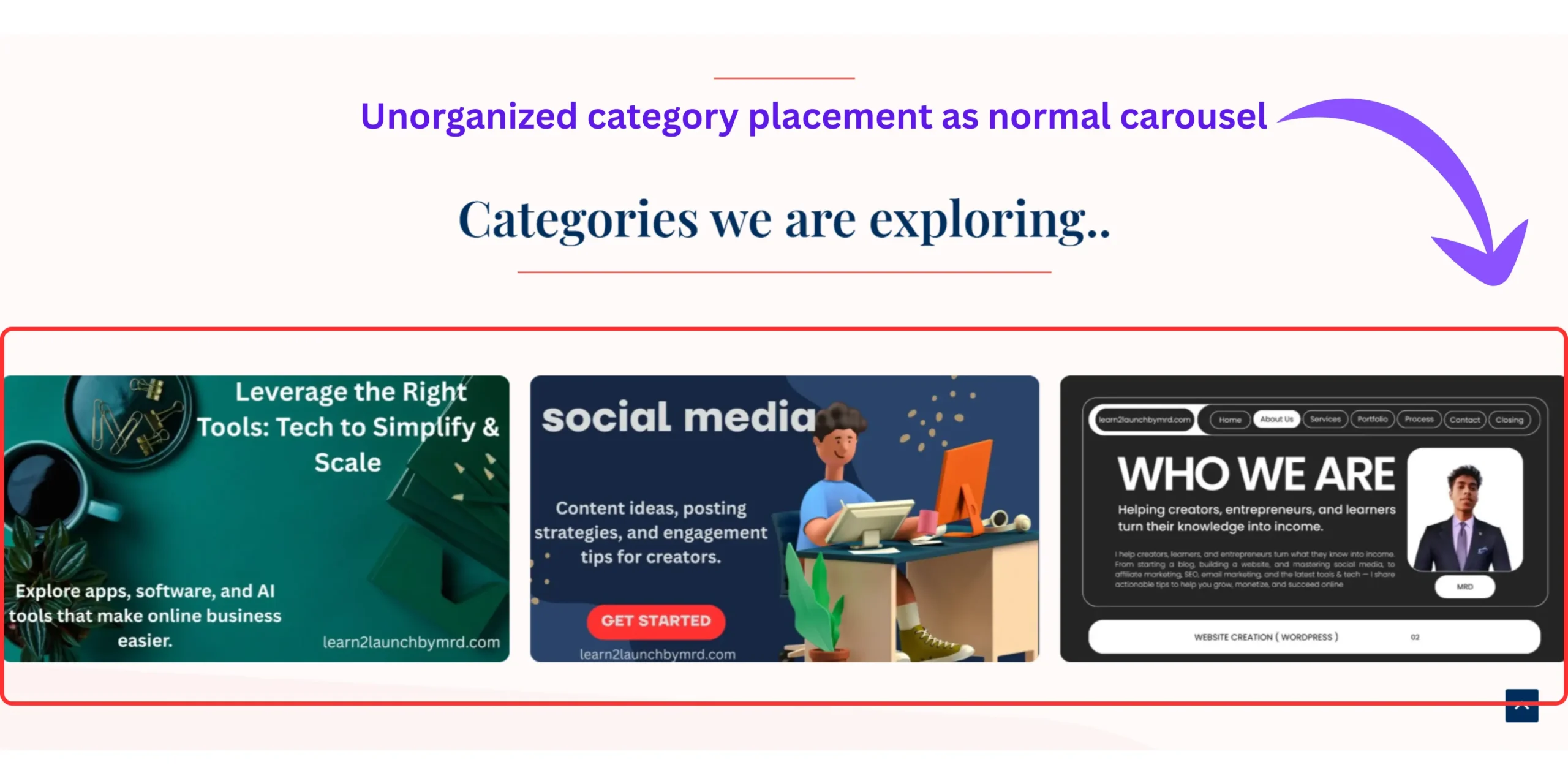 How to design a blog homepage in WordPress without coding- my first homepage's screenshot